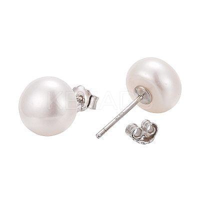 Valentine Presents for Her 925 Sterling Silver Ball Stud Earrings LS-EJEW-D029-8mm-2-1