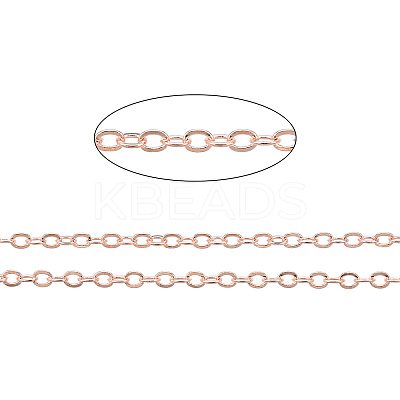 Brass Cable Chains CHC-T008-08RG-1