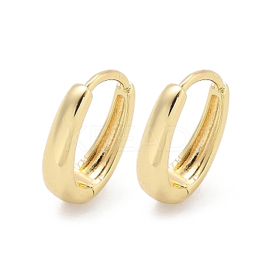 Oval Brass Hoop Earrings EJEW-Z102-33G-1