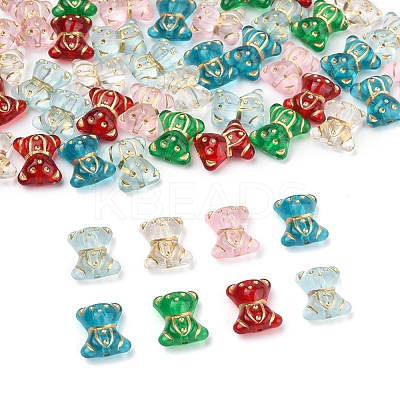 110Pcs 6 Colors Transparent Acrylic Beads MACR-FS0002-06-1