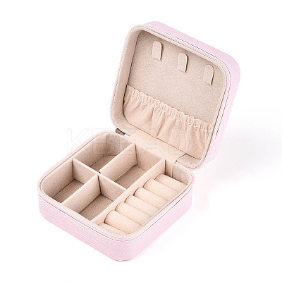 Square PU Leather Jewelry Set Box PAAG-PW0012-05B-1