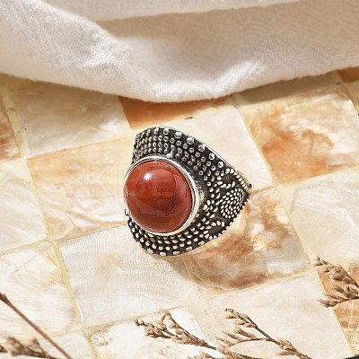 Synthetic Goldstone Adjustable Rings RJEW-I108-03AS-03-1