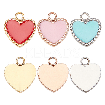 6Pcs 3 Colors 304 Stainless Steel Enamel Charms STAS-UN0032-92-1