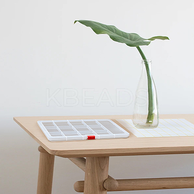 1Pc 15 Grids Plastic Bead Container CON-LP0001-47-1