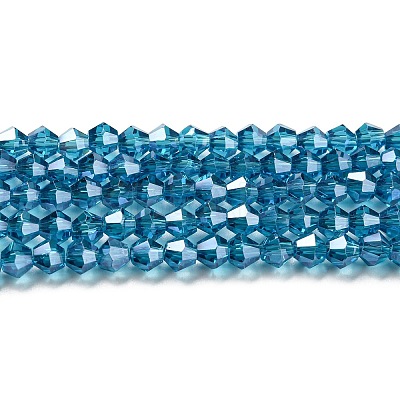 Transparent Electroplate Glass Beads Strands EGLA-A039-T3mm-A01-1