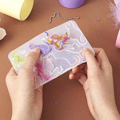 1Pc Cat Pendant Silicone Mold DIY-TA0006-20-1