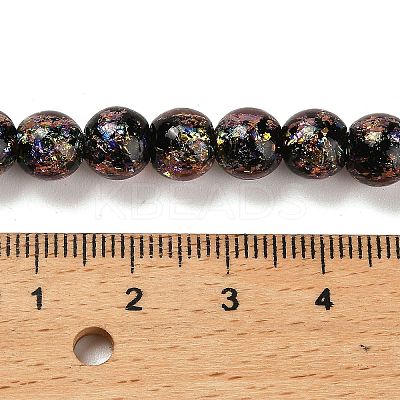 Handmade Dichroic Foil Glass Beads Strands DICH-U001-02J-1