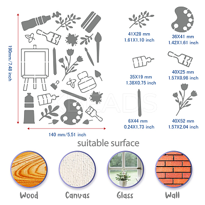 Stainless Steel Cutting Dies Stencils DIY-WH0289-037-1