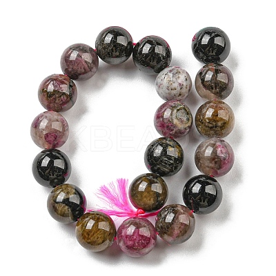 Natural Multicolor Tourmaline Beads strands G-C076-8mm-10-1