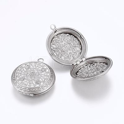Tarnish Resistant 304 Stainless Steel Locket Pendants STAS-G146-22P-1
