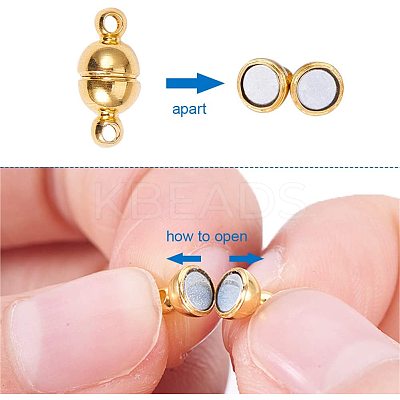 Brass Magnetic Clasps with Loops KK-PH0035-11-1