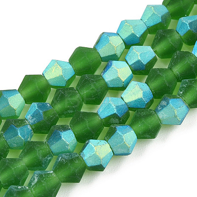 Imitate Austrian Crystal Bicone Frosted Glass Beads Strands EGLA-A039-T2mm-MB25-1