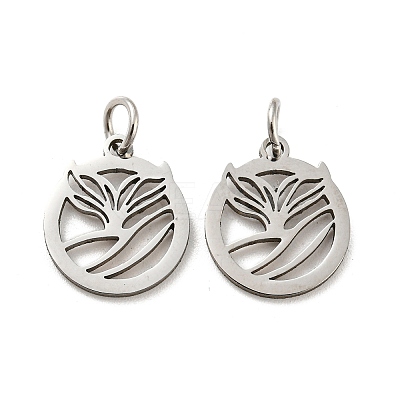 Non-Tarnish Laser Cut 304 Stainless Steel Charms STAS-H184-19P-1