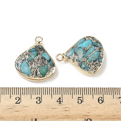 Dyed Synthetic Imperial Jasper Pendants G-D337-01G-1
