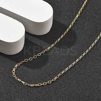 Brass Cable Chain Necklaces for Women NJEW-D302-20G-1