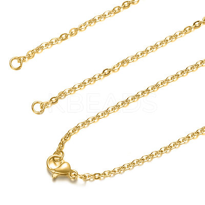 304 Stainless Steel Cable Chain Necklace Making STAS-T040-PJ208-2-54-1