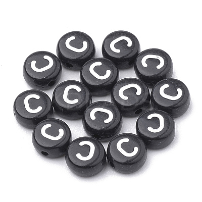 Opaque Acrylic Beads SACR-N002-02C-1