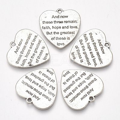 Tibetan Style Alloy Quote Pendants PALLOY-S177-20-1