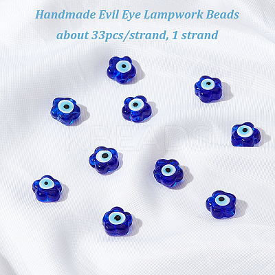 Handmade Evil Eye Lampwork Beads LAMP-DC0001-07A-1