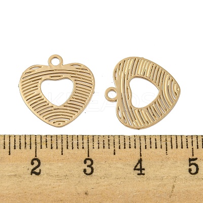 Brass Etched Metal Embellishments Pendants KKC-D001-04KCG-1