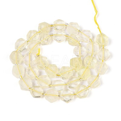 Natural Lemon Quartz(Heated) Beads Strands G-P534-A20-01-1