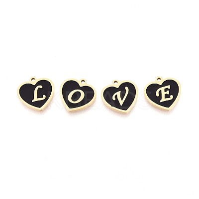 26Pcs 304 Stainless Steel Enamel Pendants STAS-T064-70G-1