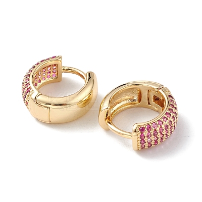 Cubic Zirconia Hoop Earrings EJEW-M216-01B-1