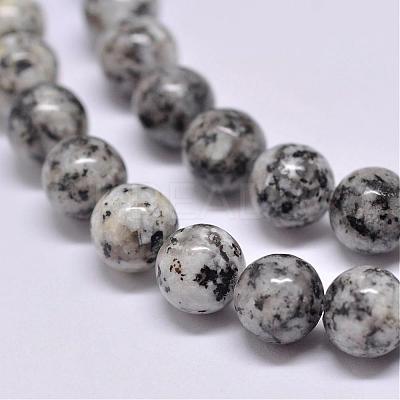 Natural Sesame Jasper/Kiwi Jasper Beads Strands G-F351-10mm-1