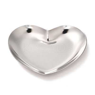 Non-Tarnish Heart 430 Stainless Steel Jewelry Display Plate STAS-P289-02P-1