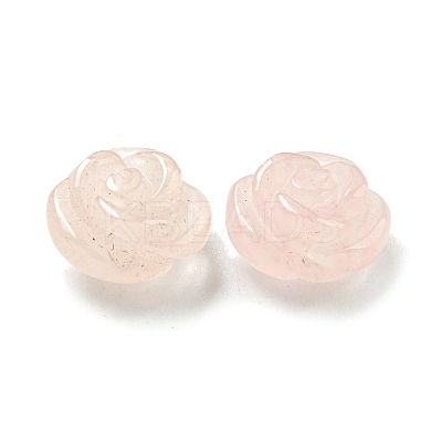 Natural Rose Quartz Carved Flower Scattered Beads G-O156-B-38-1