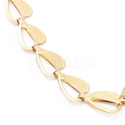 PVD Vacuum Plating 304 Stainless Steel Link Chain Necklaces NJEW-O123-03G-1