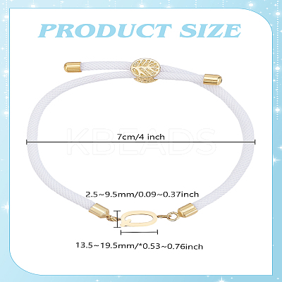 1pc Adjustable Nylon Cord Slider Bracelets for Women BJEW-LP0001-33Q-G-1