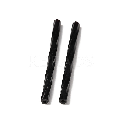 Opaque Colours Glass Twist Bugle Beads GLAA-WH0031-49G-1
