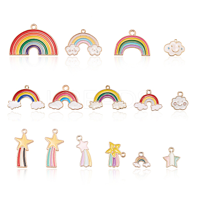 Alloy Enamel Big Pendants ENAM-CJ0001-10-1