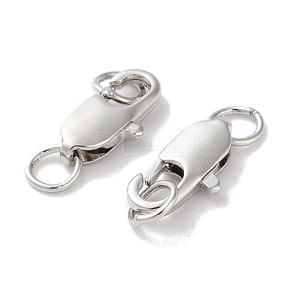 Rack Plating Brass Lobster Claw Clasps KK-F090-24P-02-1
