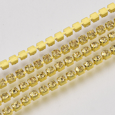 Electrophoresis Iron Rhinestone Strass Chains CHC-Q009-SS12-B09-1
