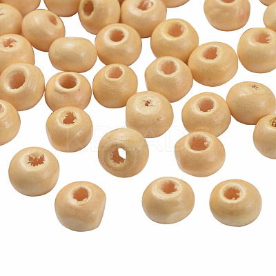 Natural Unfinished Wood Beads TB092Y-4-1