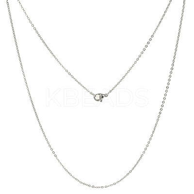 Tarnish Resistant 304 Stainless Steel Cable Chains Necklaces X-STAS-S029-02-1