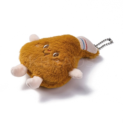 Cute Cartoon Plush Cloth Pendant Decoration HJEW-K048-01A-1