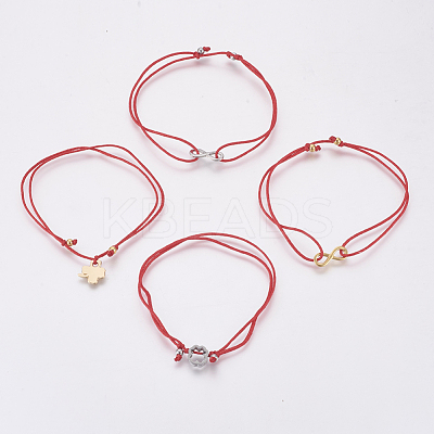 (Jewelry Parties Factory Sale)Adjustable Nylon Cord Multi-strand Bracelets BJEW-F354-27GP-01B-1