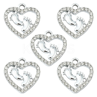 Alloy Rhinestone Pendants ALRI-YW0001-03-1