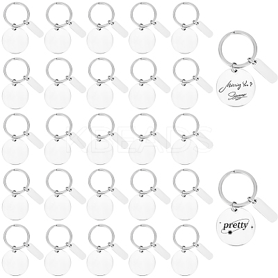 30Pcs Stainless Steel Keychain KEYC-BBC0001-01-1
