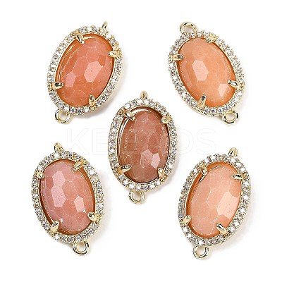 Natural Sunstone Faceted Oval Links G-B126-07G-10-1
