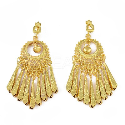 Bohemia Zinc Alloy Clip-on Earrings LS-EJEW-C089-01B-G-1