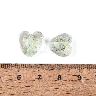 Handmade Foil Glass Beads FOIL-N029-09G-1