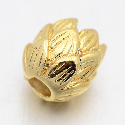 Brass Lotus Beads KK-F0292-13-1