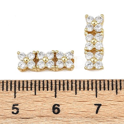 Eco-Friendly Brass Micro Pave Cubic Zirconia Rectangle Pendants ZIRC-M087-10G-NR-1-1