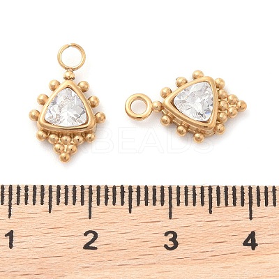 304 Stainless Steel Rhinestone Pendants STAS-Q340-06G-02-1