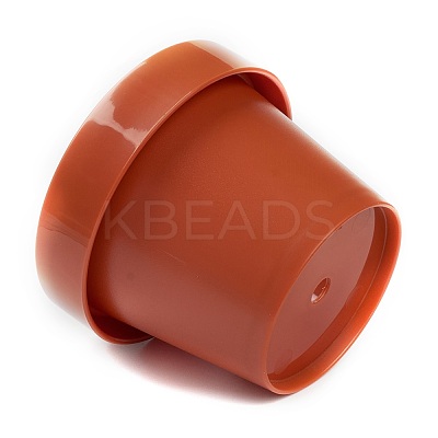 Plastic Flowerpot Holder for Cup Mat Home Office Bar Decoration AJEW-H110-01-1