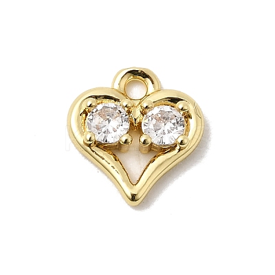 Brass Micro Pave Cubic Zirconia Pendants KK-L258-11G-03-1